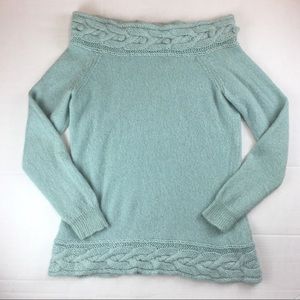 Victoria’s Secret Off Shoulder Mohair Sweater Blue
